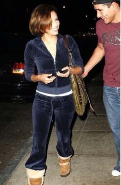 Vintage Juicy Couture Navy Blue Velour Full-Zip Hoodie Track Jacket